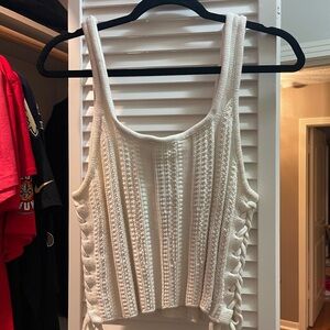 Forever 21 Cream Knit Tank Top